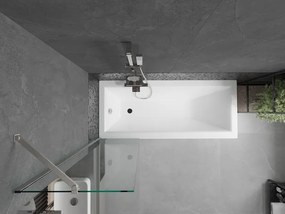 Mexen Next, 1-krídlová vaňová zástena 50 x 150 cm, 6mm číre sklo, oceľová, 895-050-000-00-00-97
