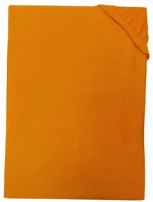 Posteľná plachta jersey oranžová TiaHome - 90x200cm
