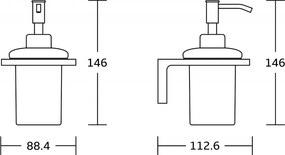 Mexen príslušenstvo, Lea dávkovač mydla, zlatá, 70260388-50