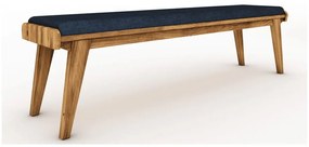Lavica z dubového dreva s modrým sedákom Retro - The Beds