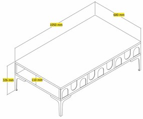 Konferenčný stolík Bipemu 1 (biela + čierna) . Vlastná spoľahlivá doprava až k Vám domov. 1093321