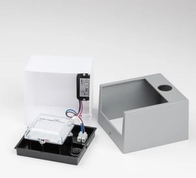Brilagi -LED Vonkajšie nástenné svietidlo so senzorom TERNI LED/12W/230V šedá IP44