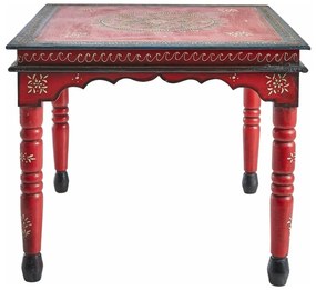 Červený konferenčný stolík z mangového dreva Støraa Vito