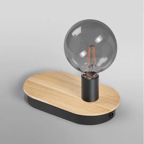 Ledvance - Dotyková stolná lampa s USB konektorom DECOR WOOD 1xE27/8W/230V