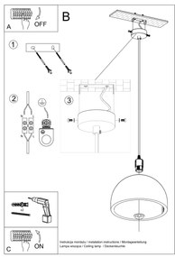Závesné svietidlo Pablito, 1x betónové tienidlo