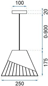 Toolight - Stropné svietidlo 1xE27 APP227-1CP, čierna, OSW-00894