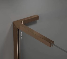 Mexen Kioto, stabilizačná vzpera typ L pre Walk-In sprchové zásteny, ľavá/pravá, ružové zlato, 800-03-60