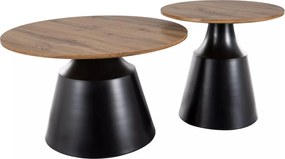 Sada 2 ks konferenčných stolíkov Itaka dub artisan/čierna