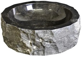 Divero D38538 umývadlo z prírodného kameňa - čierny mramor