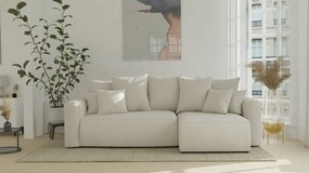 Rohová sedačka Denia (P) (béžová). Akcia -20%. Vlastná spoľahlivá doprava až k Vám domov. 1133106