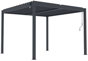 Hliníková bioklimatická pergola s lamelami BestBerg BBP-9G / 3 x 3 m / sivá