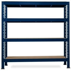 Trestles Nekonečný priemyselný regál 2200x2200x600, 4 police Farba: oranžová a modrá