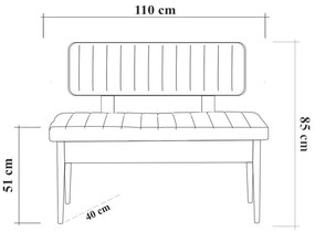 Jedálenská 5-dielna zostava Olenna orech modrá