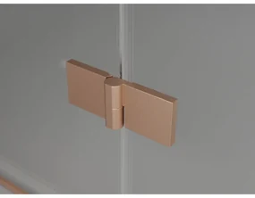 Mexen Lunar, L Duo výklopný sprchový kút 95 x 85 cm, 8mm číre sklo, profil medená matná, 834L-095-085P-65-00