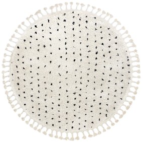 Dywany Łuszczów Kusový koberec Berber Syla B752 dots cream kruh - 160x160 (priemer) kruh cm