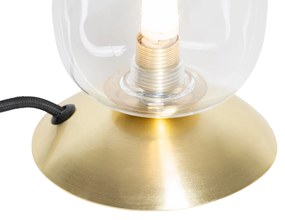 Klasická stolná lampa zlatá so sklom - Elien