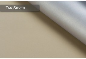 Dekodum Termoizolačná roleta v bielej kazete, farba látky Tan Silver Šířka (cm): 83, Dĺžka (cm): 150, Strana mechanizmu: Práva