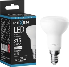 Mexen Nova, LED žiarovka E14, R50, 3W, Neutrálna - 4000K, 315 lm - L103-E14-0340-01