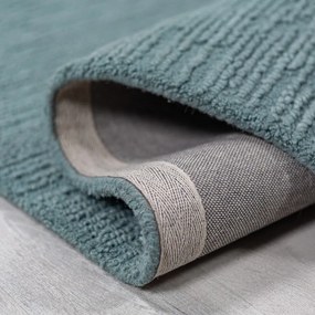 Sivomodrý ručne tkaný vlnený koberec 200x290 cm Harris Boucle – Flair Rugs