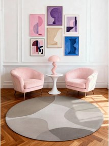 Béžový ručne tkaný vlnený okrúhly koberec ø 200 cm Hackney Clarissa – Ted Baker