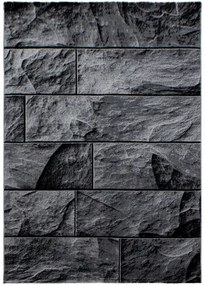 Koberce Breno Kusový koberec PARMA 9250 Black, sivá, čierna,200 x 290 cm