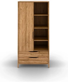 Šatníková skriňa z dubového dreva v prírodnej farbe 90x188 cm Twig – The Beds