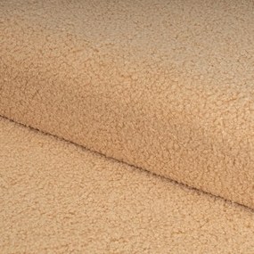 Svetlohnedý taburet z textílie buklé Folding – Casa Selección