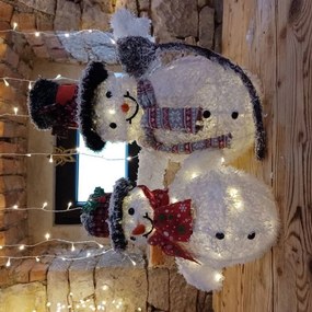 DECOLED LED světelný sněhulák, 50 cm, teple bílá