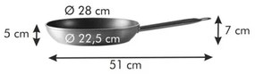 TESCOMA panvica GrandCHEF ø 28 cm, dlhá rukoväť