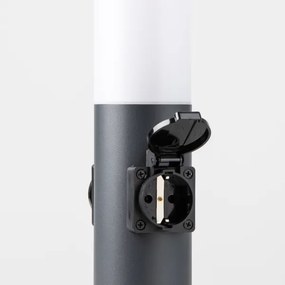 Brilagi - Vonkajšia lampa s 2 zásuvkami SCHUKO NOVA 1xE27/15W/230V 40 cm IP44 antracit