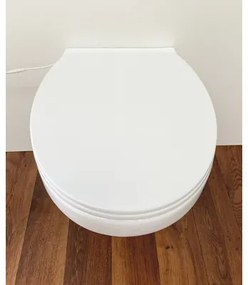 WC doska ADOB - biela softclose / s pomalým zatváraním vyhrievané 82003