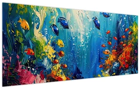 Obraz - Maľba podmorského sveta (120x50 cm)