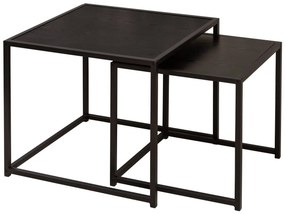 Sada odkladacích stolíkov Maille 50 cm čierny jaseň