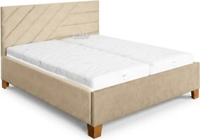 Posteľ čalúnená BOMAL + lamelový rošt + matrac EMI