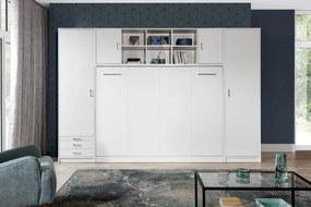 Sklápacia posteľ 90x200 New Elegance - Biely lesk