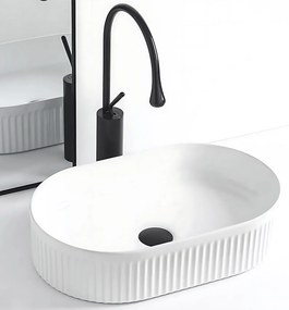 Rea Vanda, umývadlo na dosku 490x310x130 mm, biela lesklá, REA-U0603