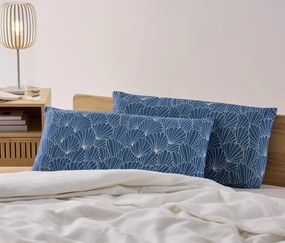 Obliečky na vankúše z mikrovlákna, modré, 2 ks, cca 80 x 40 cm