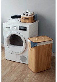 Hnedý úložný bambusový kôš Compactor Carossa