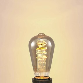 Lucande LED E27 ST64 4W, 1 800K stmievateľná titán