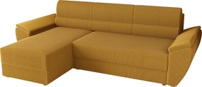 Rozkladacia obojstranná sedacia súprava do L TAVERO 251x140 cm, horčicová