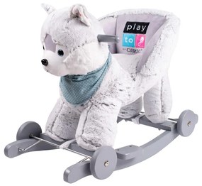 Hojdacia hračka s melódiou a kolieskami PlayTo husky