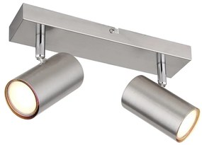 Globo 57911-2 - Bodové svietidlo ROBBY 2xGU10/25W/230V matný chróm