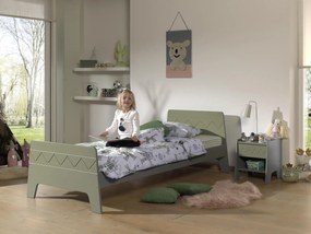 Detská posteľ zelená s nočným stolíkom Winny