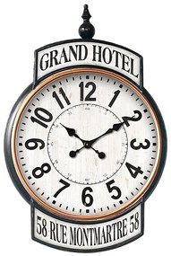 Kovové nástenné hodiny Grand Hotel - 62 * 6 * 93 cm