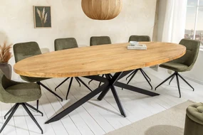 Jedálenský stôl GALAXIE 240 cm oválny mangové drevo prírodná hnedá