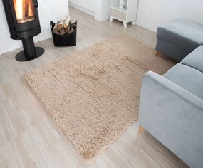 Plyšový koberec TOP - SVETLO BÉŽOVÝ