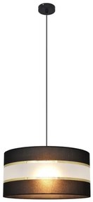 Luster na lanku HELEN 1xE27/15W/230V pr. 40 cm čierna/zlatá