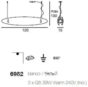 Závesné svietidlo Závesná lampa Linea Light Skate 6982 6982