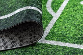 Detský koberec protišmykový BAMBINO 58690 futbalové ihrisko, zelený