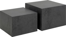 XXXLutz SADA KONFERENČNÝCH STOLÍKOV, čierna, kompozitné drevo, 50/58/50/58/33/40 cm - Stolíky do obývačky - 001749094110